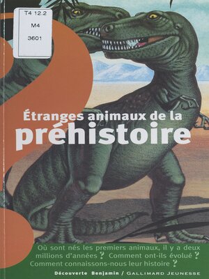 cover image of Étranges animaux de la préhistoire